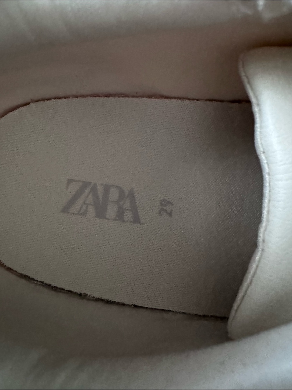 Zara Kids Girls Cream and Gum Sole Lace-Up Sneakers with Gingham Bow - Picture 8 of 11